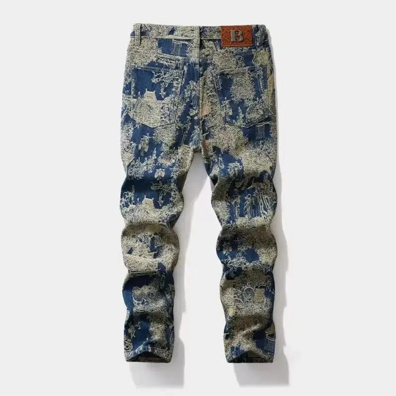 High-quality American retro jeans men's 2026 autumn new micro-elastic popular wear-resistant wash Cowboy Straight Pants — image 3