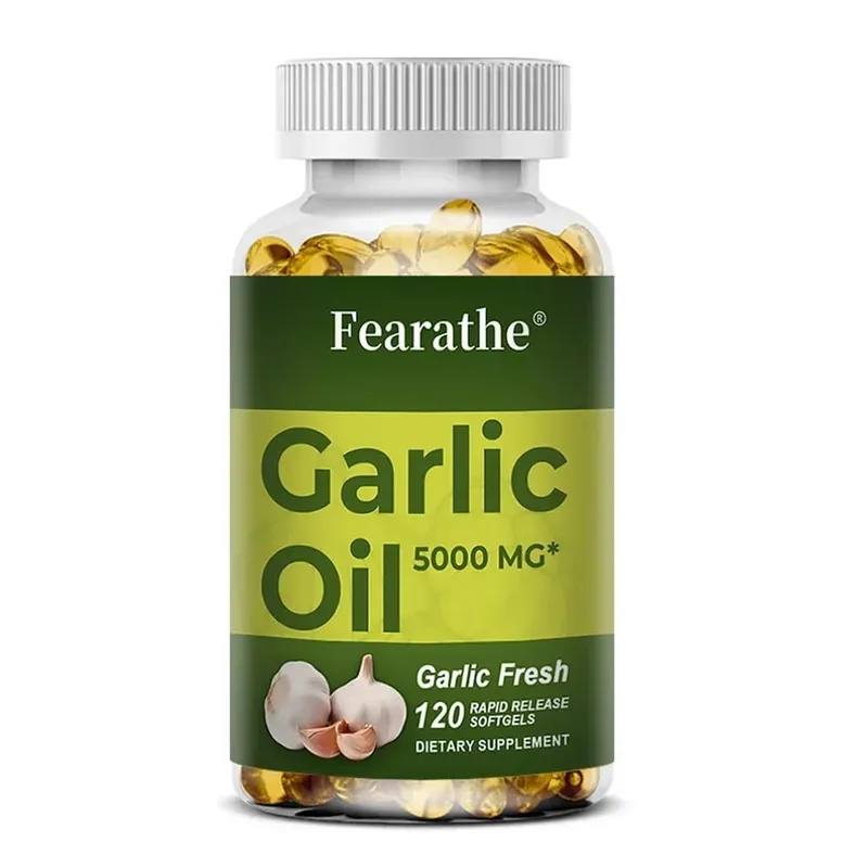 Garlic Oil Softgels 5000 Mg Immune Cardiovascular Circulation Heart Unflavored Non-GMO Gluten-Free Supplement