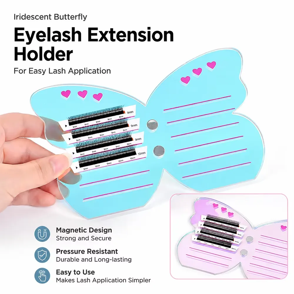 Eyelash Extension Tool Acrylic Grafted Eyelashes Holder Colorful Pallet With Magnetic Suction Scale Plate Lash Makeup Tools — image 3