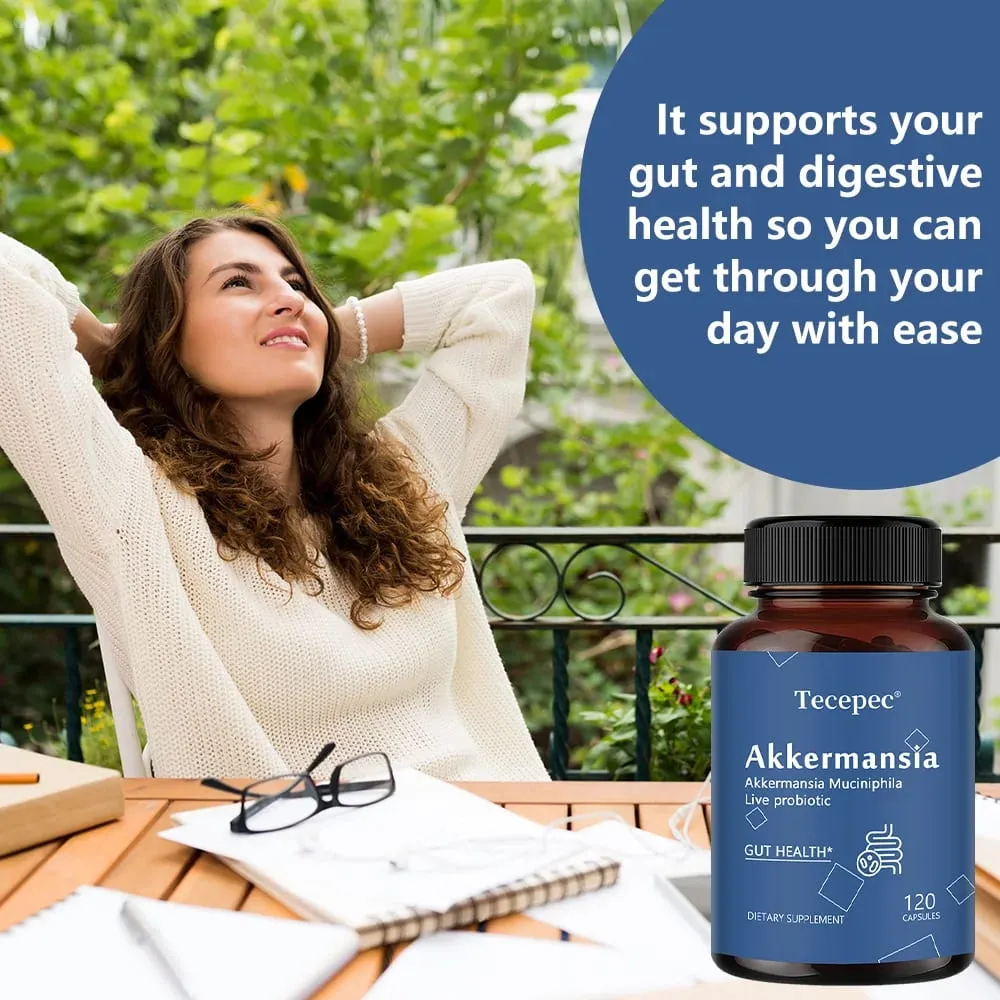 Akkermansia Muciniphila Probiotic Capsules 100MAFU - Prebiotic Inulin Supports Gut Lining Digestion & Intestinal Flora Balance — image 4