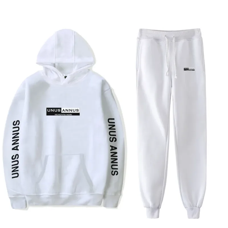 Popular Comfortable Unus Annus Print Sweatshirt Sweatpants Suit Hoodies+ Trousers Suit Boys/Girls 2 Piece Set Clothes — image 12