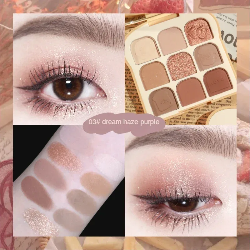 Qingcai Soft Fantasy Toast Eye Shadow Plate Pearl Eye Plate Cute Makeup Palette Women'S Cosmetics Lasting Natural — image 8