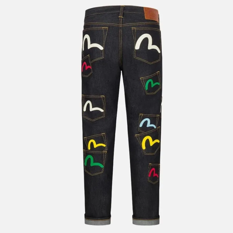 Trend Arrival Jeans Mens Loose Fit Tapered Casual Streetwear Fashion Print High Waist Straight Leg Denim Pants Harajuku Unisex — image 5
