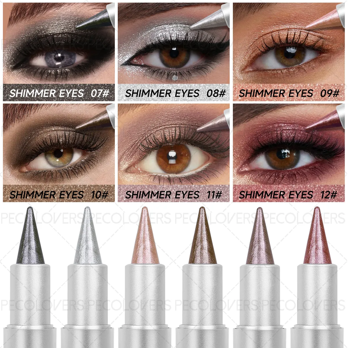 1 Pc Monochromatic Glitte Shiny Eyeshadow Pen & Eyeshadow Stick Beautiful Eye-cathing Eye Makeup Look Perfect Gifts — image 3