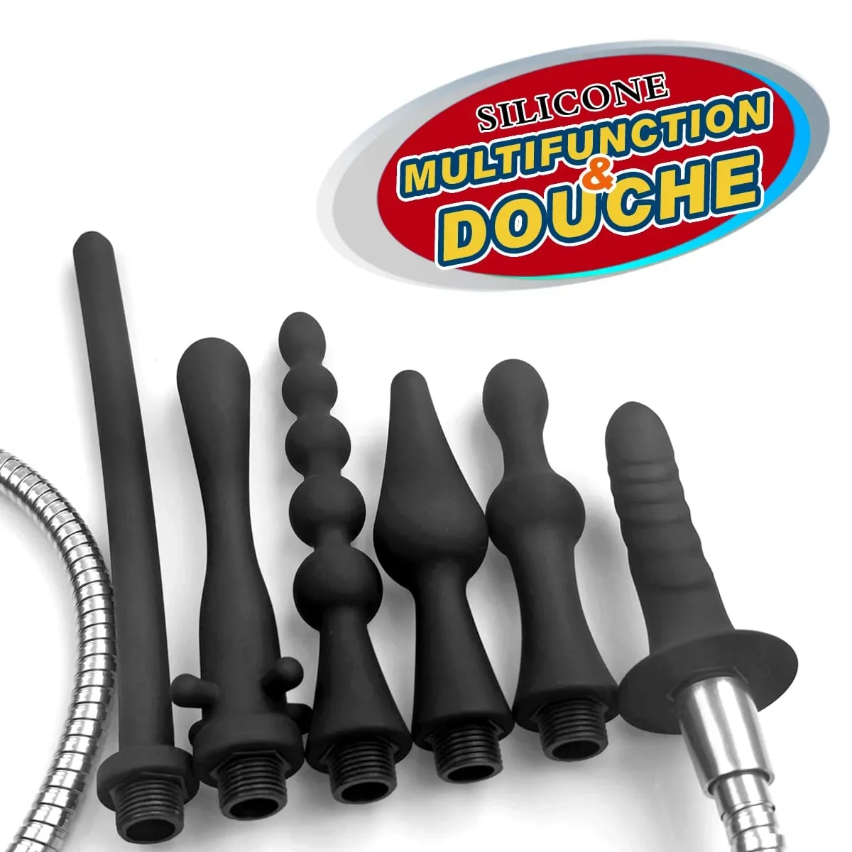 1 Uds. De silicona, tapón de descarga a tope, enema de ducha, dilatadores anales, limpiador de inodoro, Juguetes sexuales para adultos, Bondage BDSM, bienestar sexual — image 2
