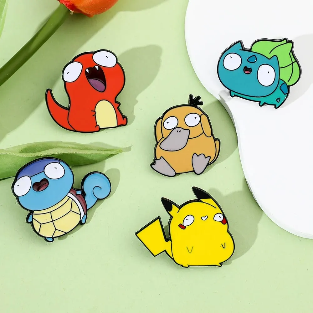 Broche en émail Pokemon Pikachu Bulbasaur, Badge d'écureuil, broche en Denim, sac à vêtements, Animal mignon, bijoux cadeau pour enfant, jouet — image 3