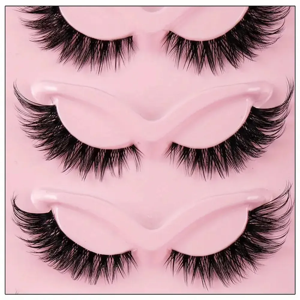 5 Pairs Cat Eye Lashes Faux Mink Eyelashes Natural long Manga Lashes Winged End Eye Elongated Eyelashes Fake Lashes Makeup — image 5