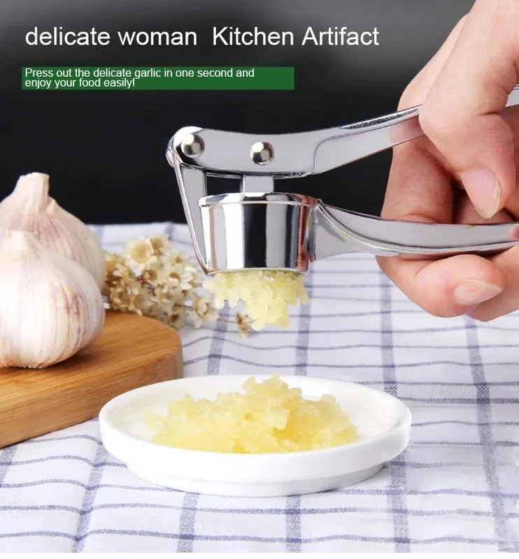 Home Garlic Press Crusher Kitchen Cooking Vegetables Ginger Squeezer Masher Handheld Ginger Mincer Tools Kitchen Accessories — image 7