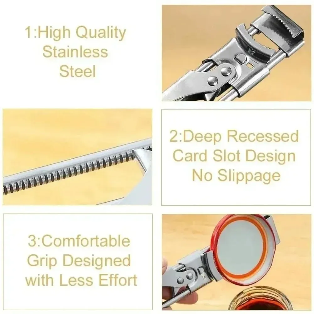 1/2Pcs Heavy Duty Stainless Steel Adjustable Multi Function Labor Saving Bottle Jar Can Opener Easy Grip Kitchen Tool Accessorie — image 6