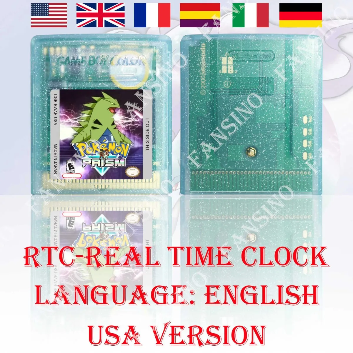 GBC Real Time Clock Pokemon Prism (V0.95.0254) High Quality GBC Video Game Cartridge With Battery For GB/GBA/GBC Series Console — image 1