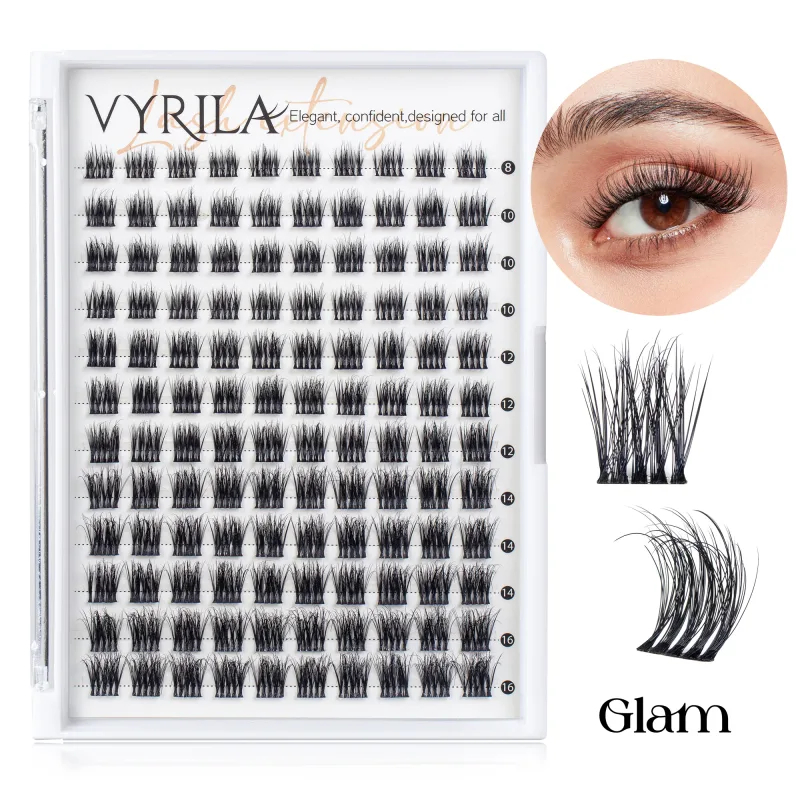 Individual Lashes Cluster C Curl Mix Lash Clusters 3D Wispy DIY Extension Eyelash 0,1mm Super Thin Band Resuable Natural Lashes — image 19