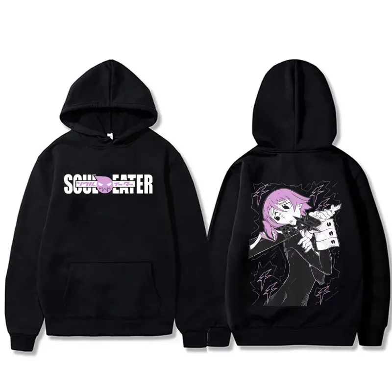 Hot Anime Soul Eater Crona Graphic Hoodie Men's Clothing Vintage Manga Streetwear Men Fashion Casual Oversized Pullover Hoodies — image 10