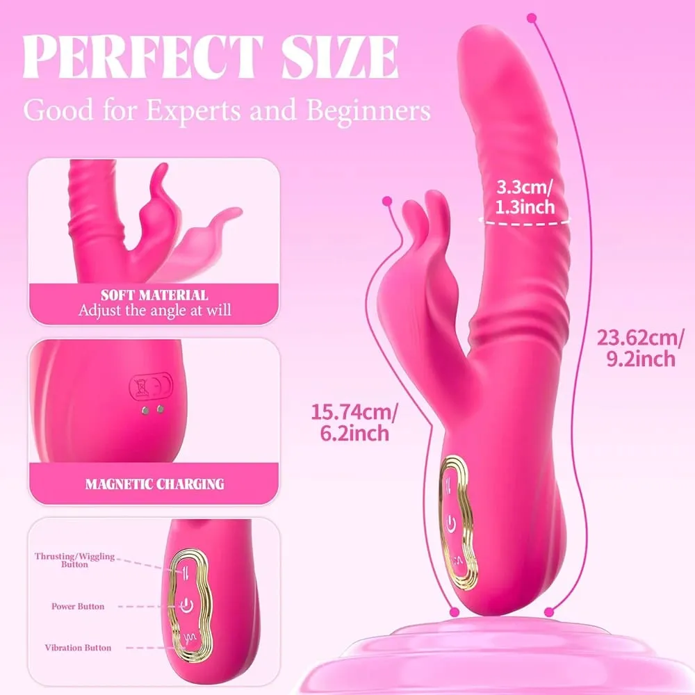 Thrusting Wiggle Rabbit Vibrator for Women Vagina G-Spot Vibrator Clitoris Stimulator Female Masturbation Sex Toy for Women — image 5