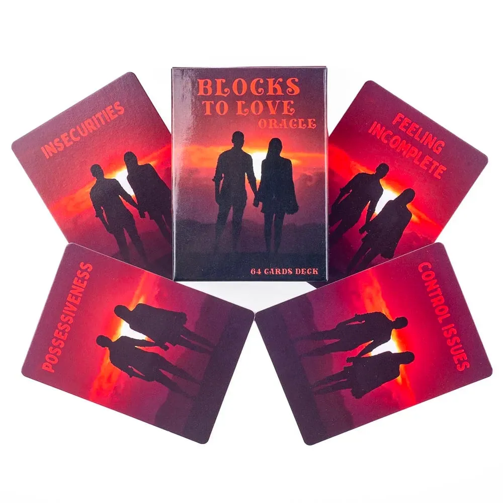 8.8x6.3cm Oracle Blocks to Love Puzzle Cards - Leisure Family And Friend Party Game Set of 64
