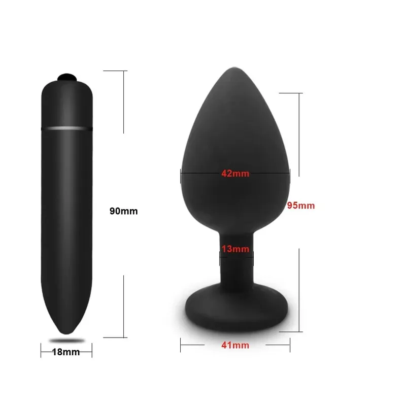 4st mjuk silikon analplugg Mini Erotisk Bullet Vibrator Butt Plug Sexleksak för män Kvinnor Gay Par Anal Prostata Stimulator — image 18