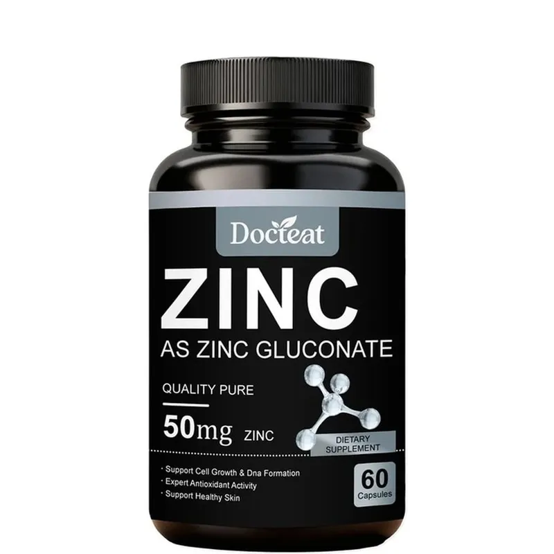 Zinc Gluconate Capsules 60 Count 50 Mg Zinc Per Serving Immune Support Cellular Health Daily Zinc Nutrition