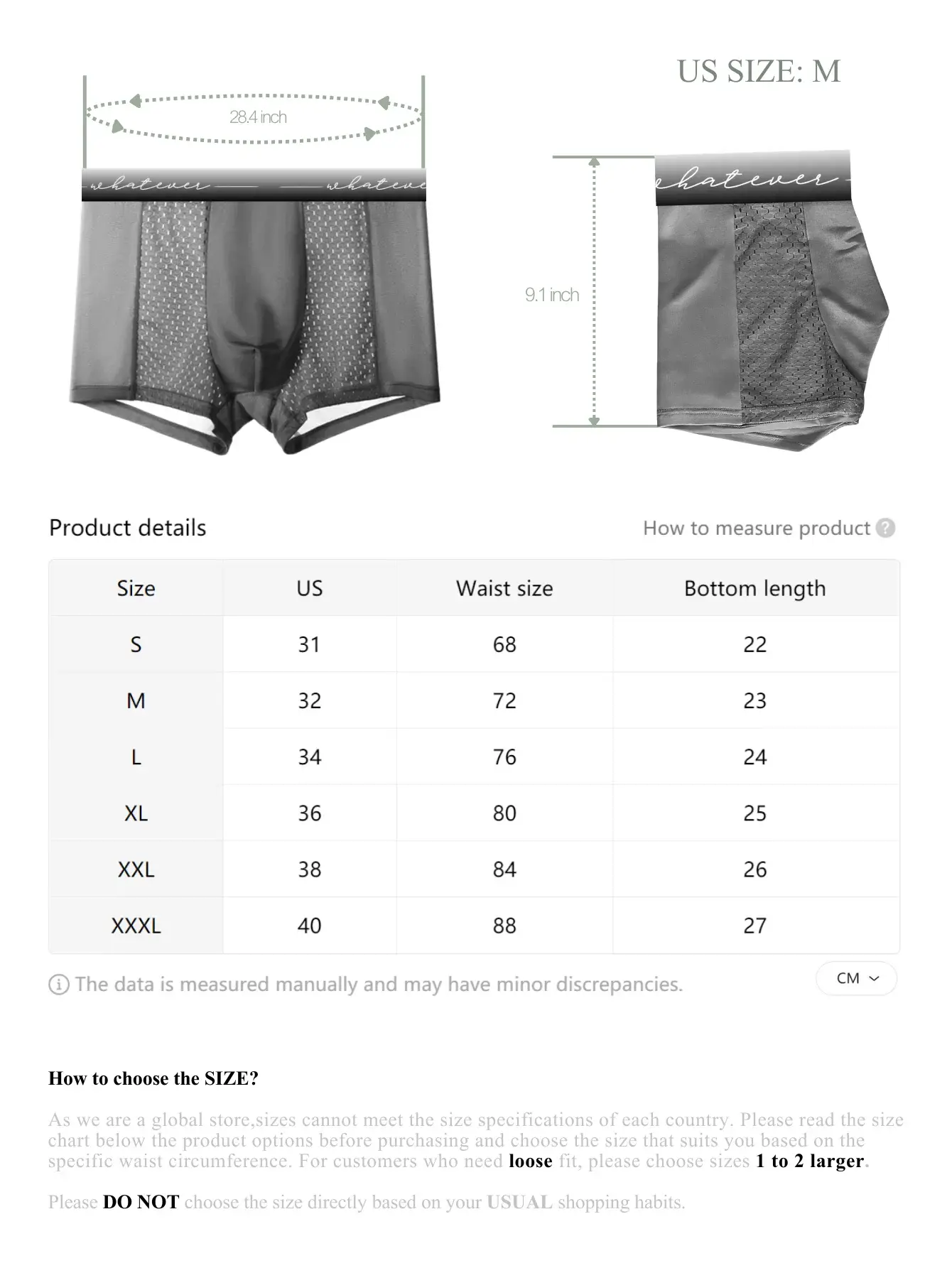 1PC Mesh Ice Silk Boxer Shorts Men's Underwear Underpants Breathable Teenagers Panties Bamboo Lingerie Plus Size Whatever Print — image 1