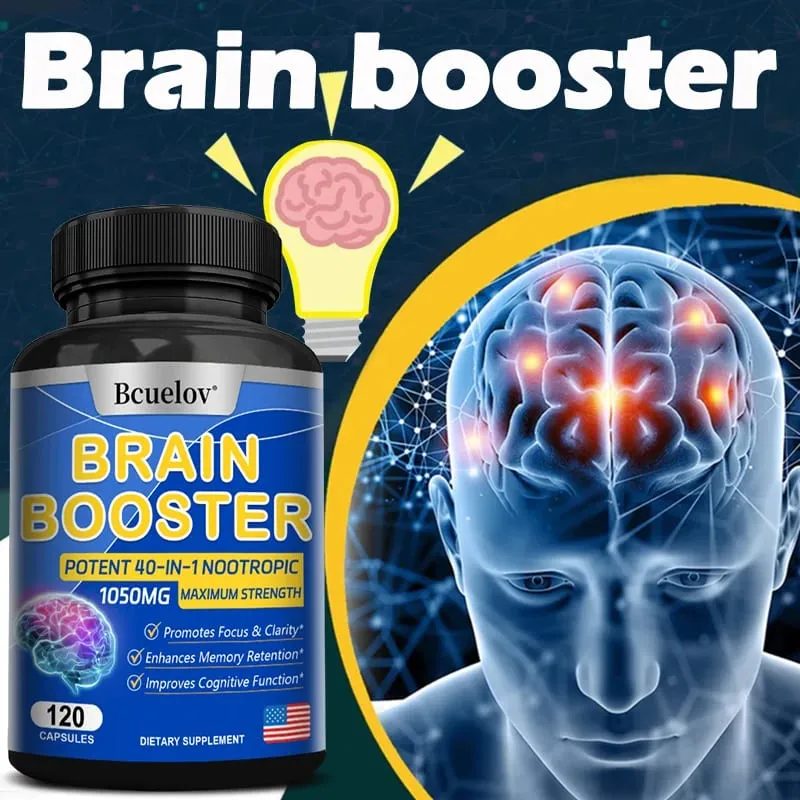 Brain Nutrition Capsules - Dietary Supplement 40-in-1 Potent Formula Vegan Non-GMO Supports Focus and Brain Health — image 5