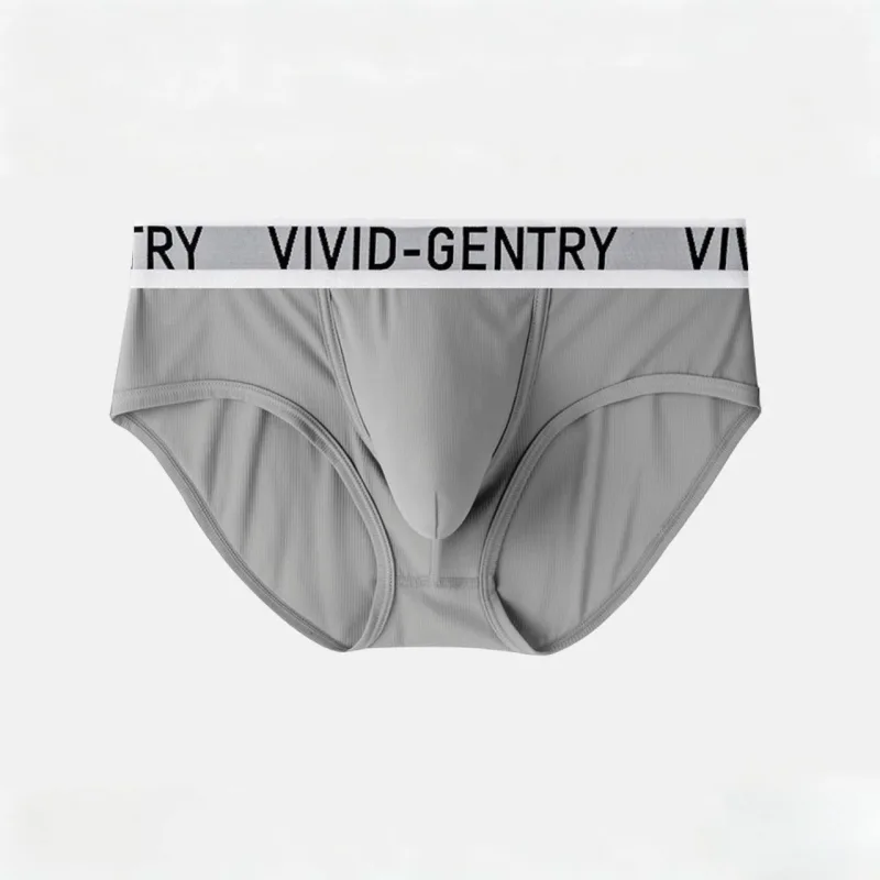 Men's Elastic Ice Silk Underwear Sexy Big U Convex Pouch Briefs Korean Youth Breathable Sports Panties Solid Mid Waist Underpant — image 23