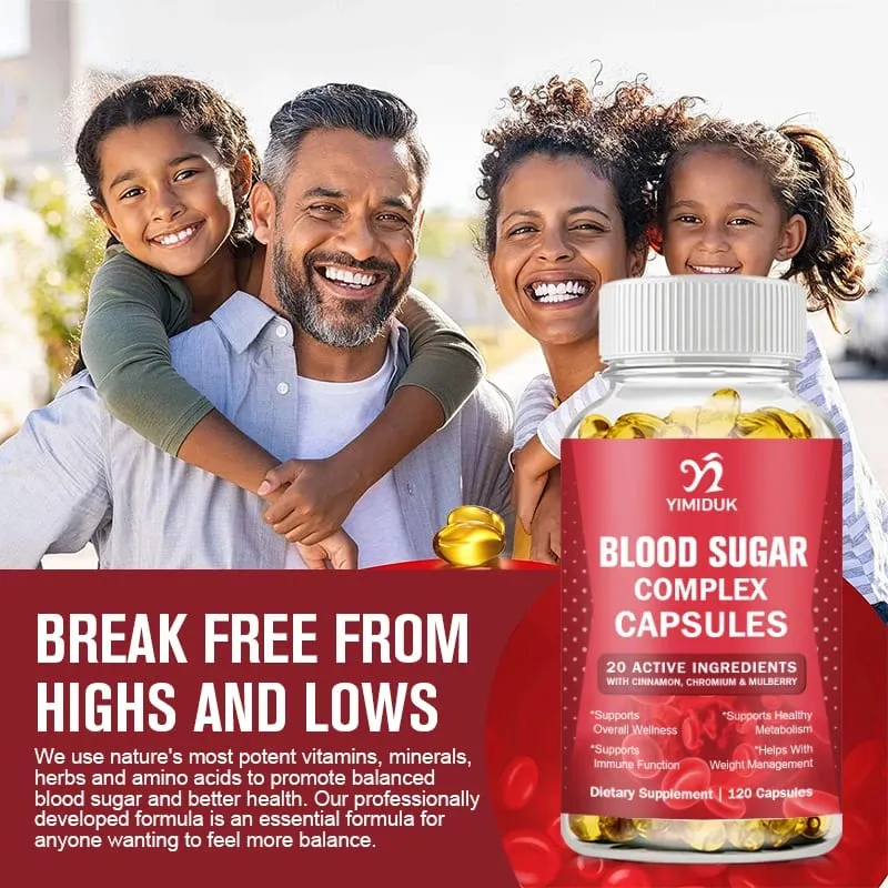 Blood Sugar Complex Supplements with Cinnamon Turmeric Supports Healthy Blood Sugar Healthy Energy Levels Metabolism
