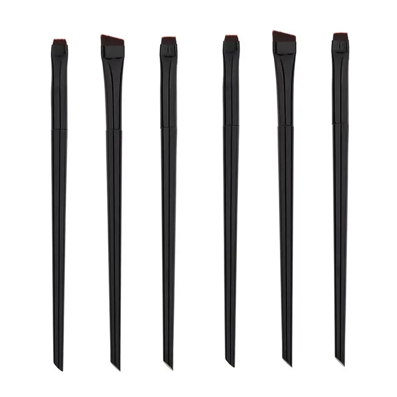 3/6/9/12Pcs Angled Eyeliner Brush Micro-Fine Tip for Brows & Cut Crease Vegan Professional Makeup Brushes — image 12