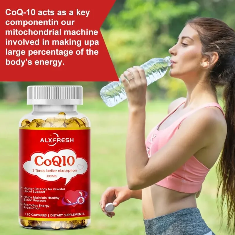 Alxfresh CoQ10 300 mg - 3x absorptie | 120/60 portie | Co-enzym Q-10 | Niet-GMO glutenvrij veganistisch | Dieetvitaminessupplement — image 6