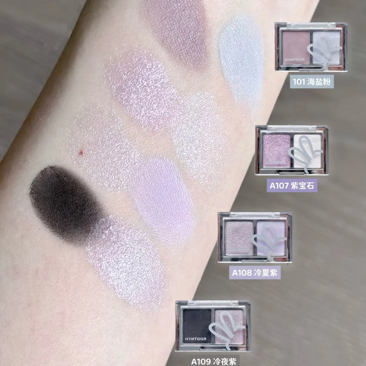 Dual Eyeshadow Palette Matte Shimmer Glitter Eyeshadow Palette Portable Long Lasting Fine Flash Eye Makeup Cosmetic — image 3