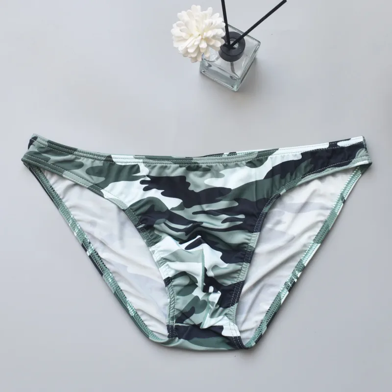 Silky Camo Print Men's Briefs - Quick-Dry Breathable Underwear Ideal for Gym Workouts & Daily Casual Wear — image 7