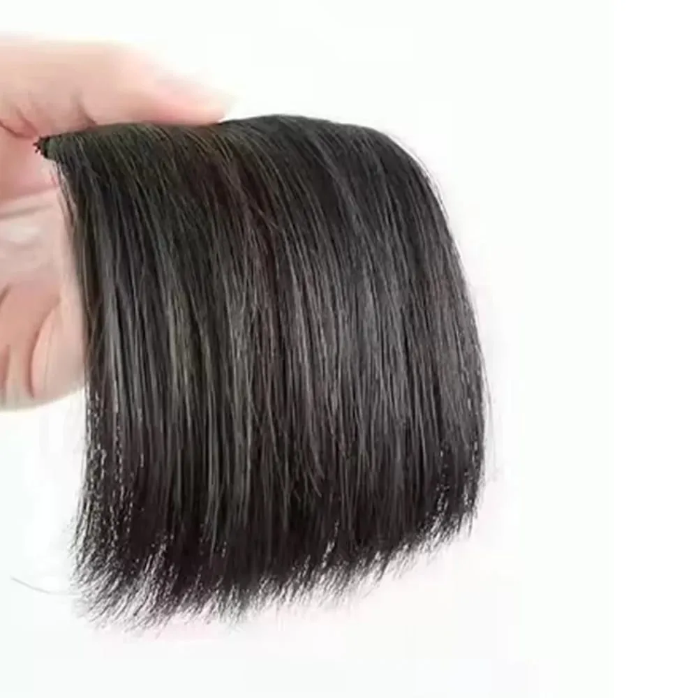 Women's Synthetic Invisible Seamless Clip On Hair Extensions With Top Side Cover For Women's Hair Patches