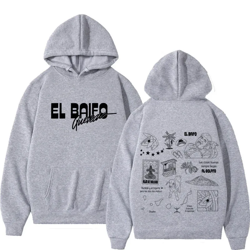 EL BAIFO Album 2026 Tour Graphics Hoodies Men Women Hip-hop Pullover Autumn Winter Loose Casual High Quality Sweatshirts
