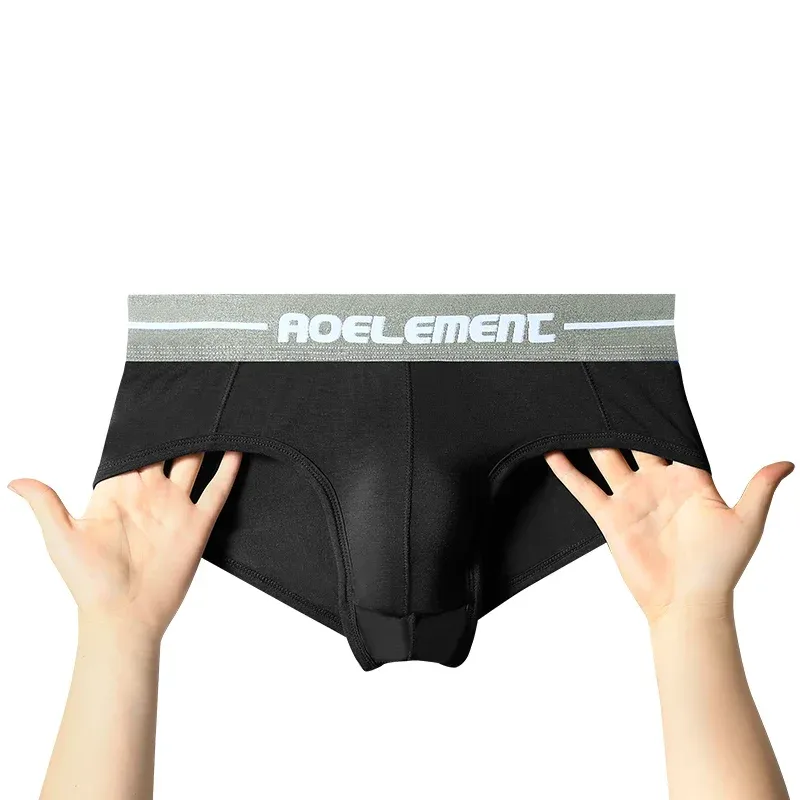 Modal capsule lift U convex men's underwear bullet separate ice silk capsule pouch briefs — image 19
