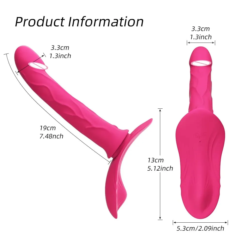Thrusting Vibrator Remote Control Vibrating Silicone Strap On Dildo G Spot Wearable Pegging Panties Vibrators Sex Toy for Women — image 6