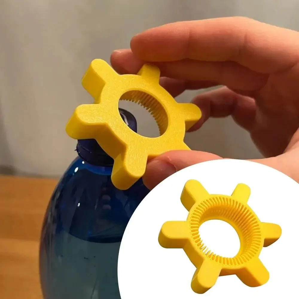 Portable Multi-function Bottle Cap Opener Yellow Bar Supplies Rotary Bottle Opener Plastic Bottle Opener Kitchen Tool — image 4