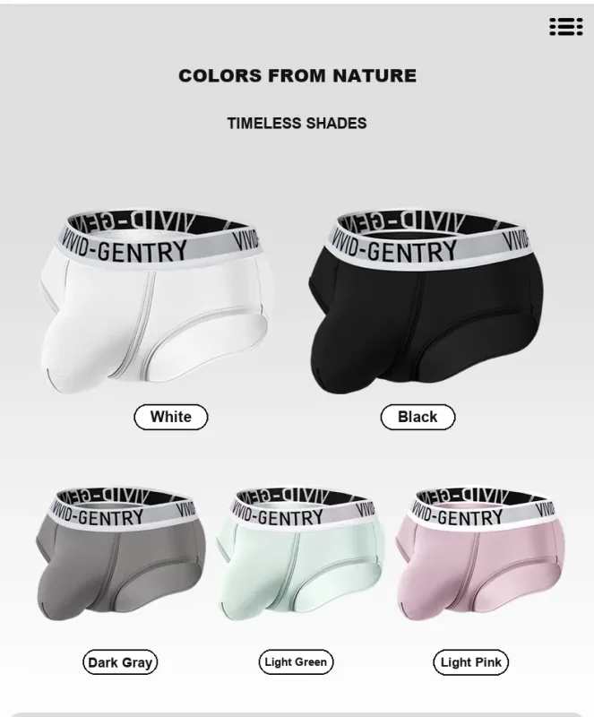 Men's Elastic Ice Silk Underwear Sexy Big U Convex Pouch Briefs Korean Youth Breathable Sports Panties Solid Mid Waist Underpant — image 9