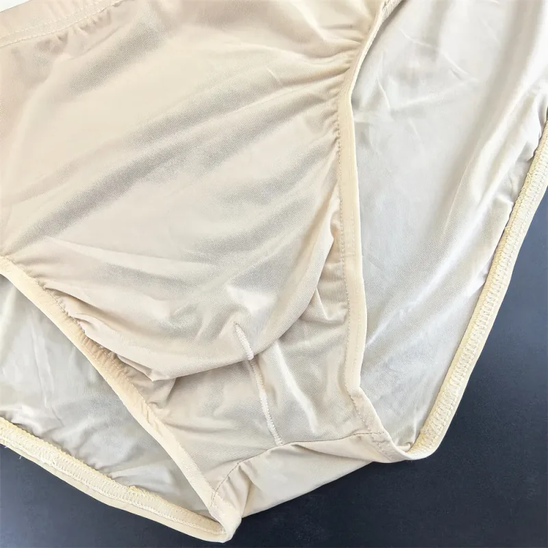 Business Men Ice Silk Briefs Quick Dry Seamless Nylon Male U Pouch Convex Underwear Sexy Plus Size Underpants Lingerie — image 16