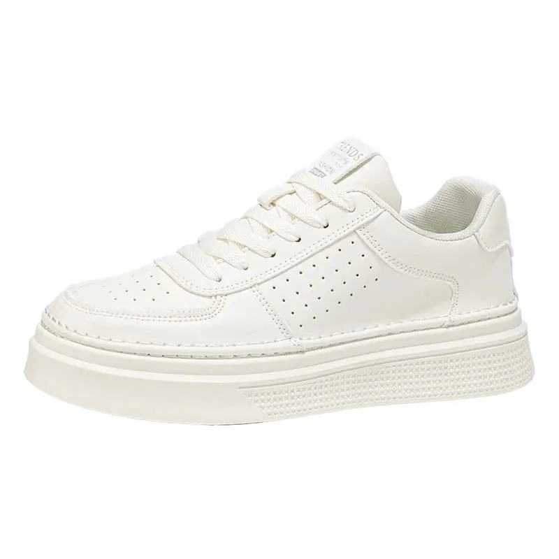 Men Casual Sneakers Breathable Trendy Mating White Comfortable Non-slip Daily Walking Thick Soled Height Increasing Sports Shoes — image 11