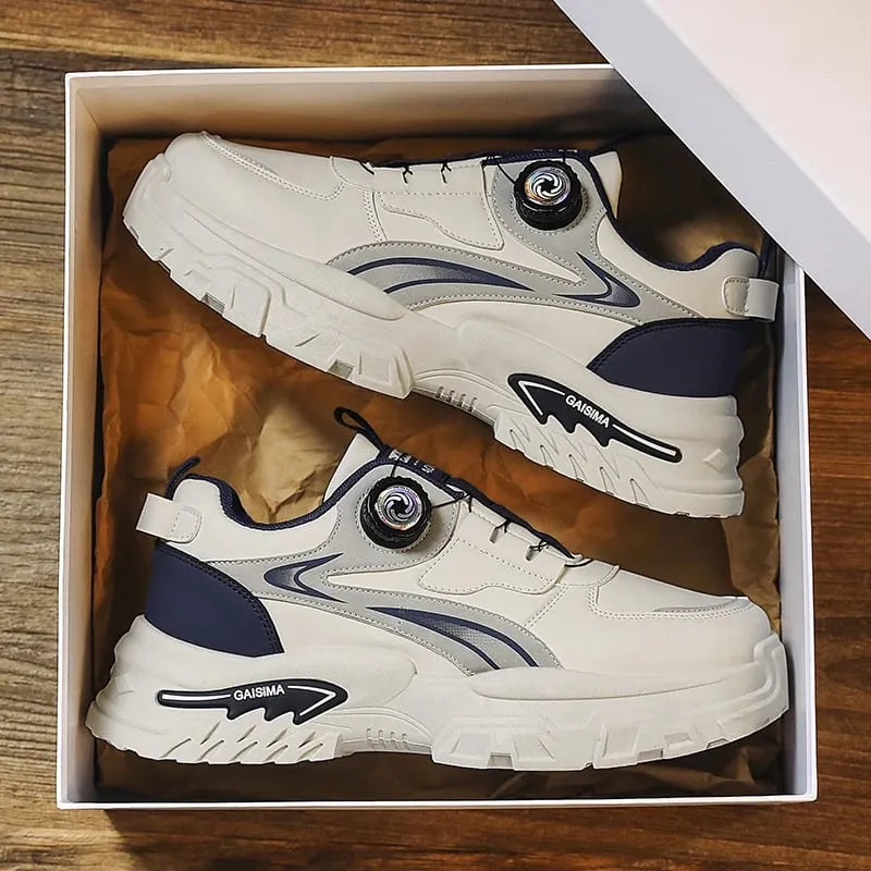 2025 Autumn New Men's Versatile High-Top Trendy Thick-Soled Running Shoes Breathable Casual Trendy Shoes — image 1