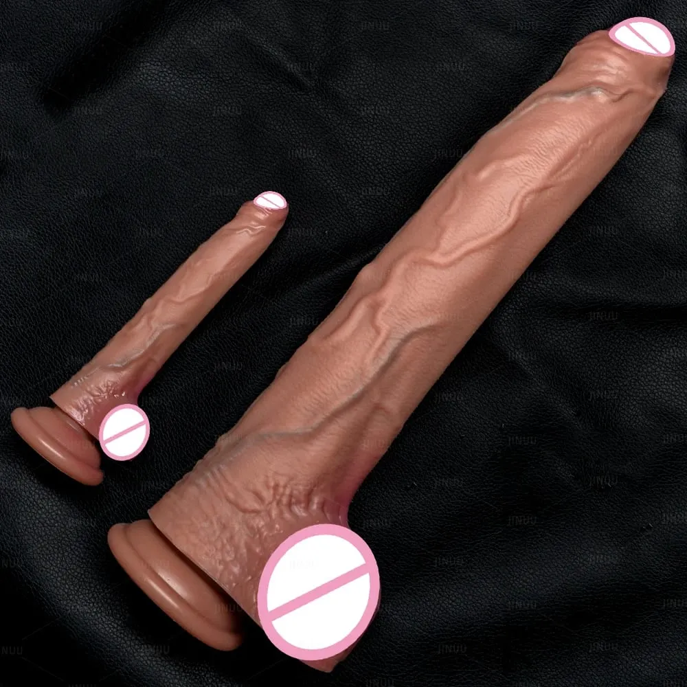 Realistic 5 Sizes Big Dildo Silicone Suction Cup Huge Penis Couples Masturbation Soft Cock Woman Man Anal Adult Sex Toy — image 4