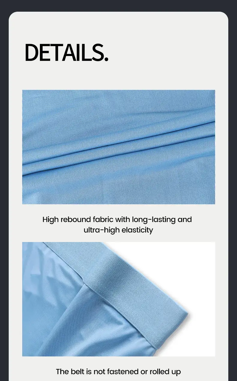 Men's sports underwear: high-waisted, belt-curving, plus-size, lengthened, anti-leg chafing, waist-protecting, flat-cut shorts — image 8