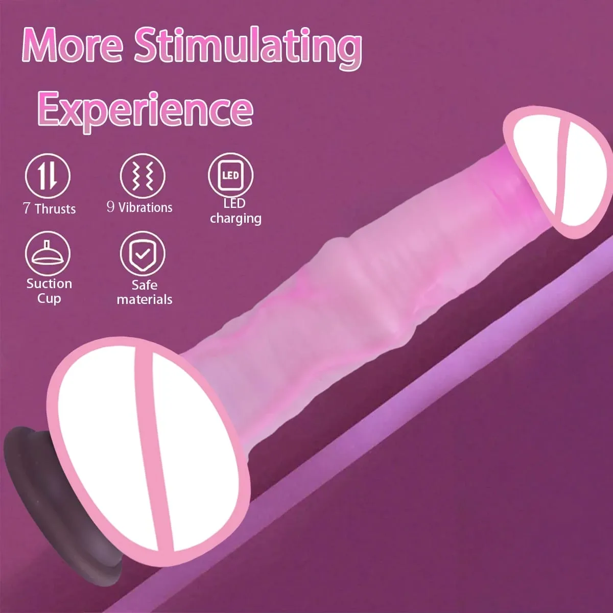 Huge Realistic Horse Dildo Vibration For Women Telescopic Thrusting Dildo Control Heating Penis Animal Dildos Vibrator Sex Toys — image 5