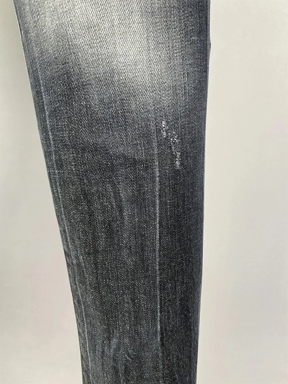 new Europe design style Men Jeans SLIM button Coolguy Long Pants Straight Pockets Hole black top quality D2 jeans pant 981 — image 6