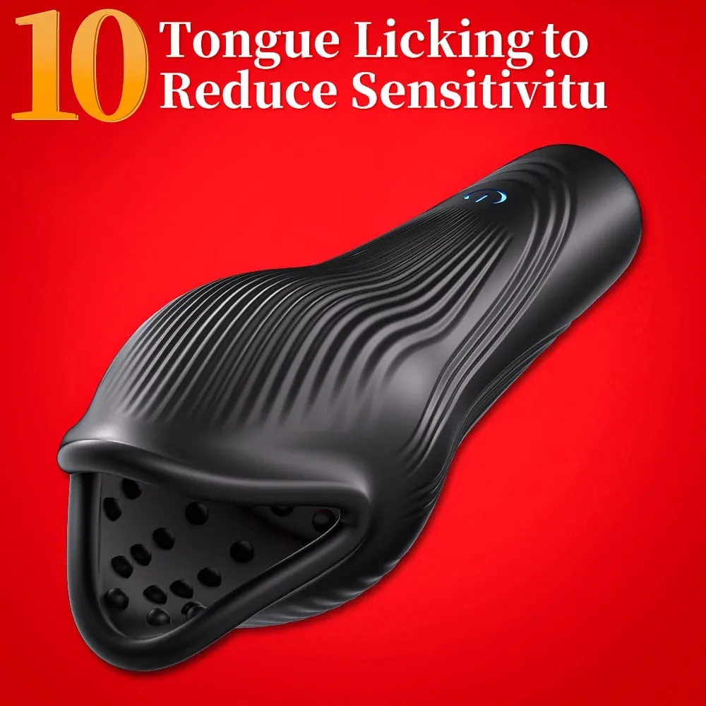 Powerful Vibrating Tongue Licking Vibrator Male Glan Massager Delay Stamina Trainer Oral Sex Climax Masturbation Sex Toy for Men — image 3