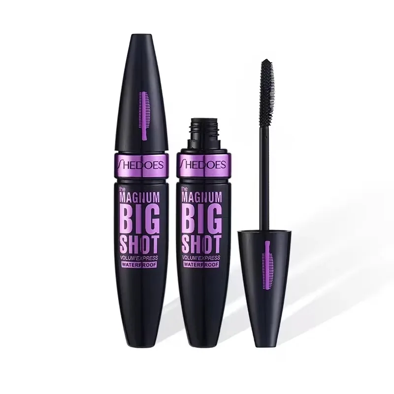 Big Shot Waterproof Mascara Volume Express Curling Lash Mascara Smudge-Proof Thick Black Eyelash Makeup For Fuller Lashes