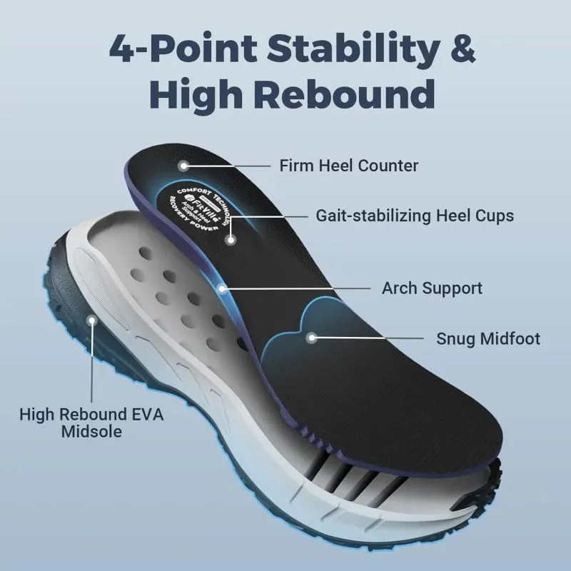 FitVille Wide Width Men'S Sneakers Non-Slip Comfortable Trekking Hiking Walking Shoes For Outdoor Shoe With Arch Support — image 4