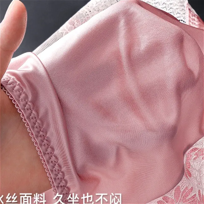 Satin Ice Silk Briefs Mens Lace 3D U Pouch Underwear Sexy Floral Man Panties Breathable Low Waist Shorts Convex Pouch Underpants — image 6