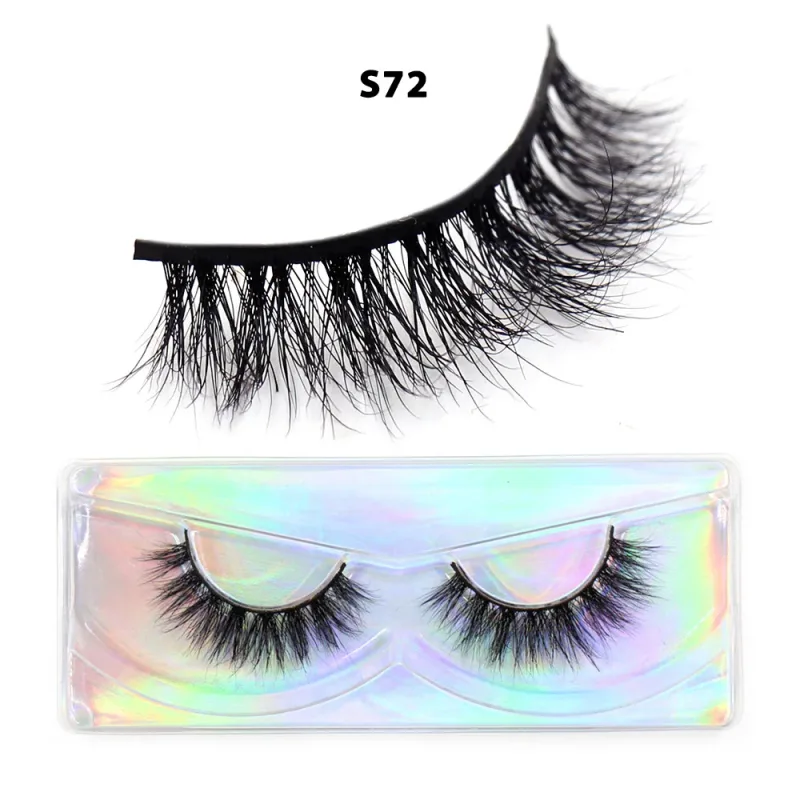 Short Natural 3D Mink Lashes Fluffy Wispy Fake Eyelashes Crisscross False Lashes Eyelash Extension Makeup — image 41