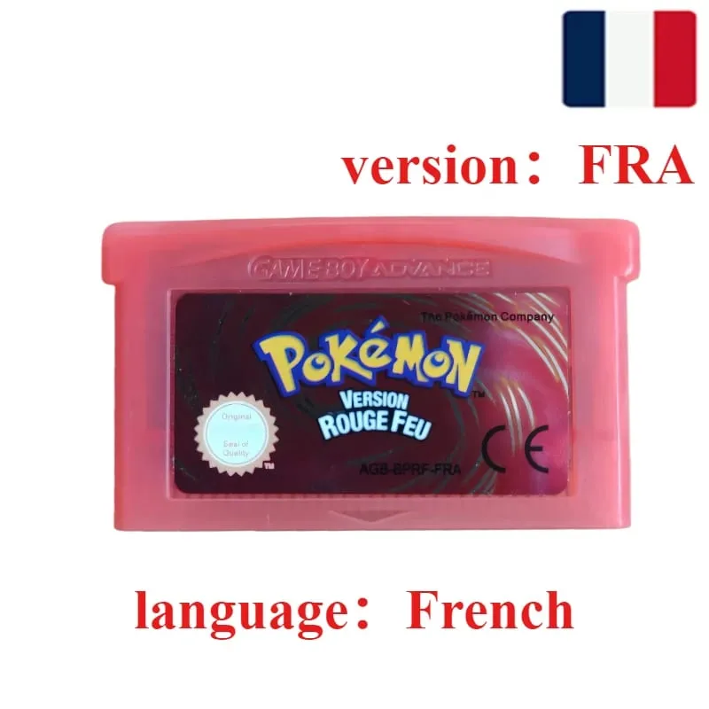 FRA Version French Pokemon Series 32 Bit Video Game Cartridge Emerald FireRed Leafgreen Ruby Sapphire GBA Game Card Toy Gift — image 9
