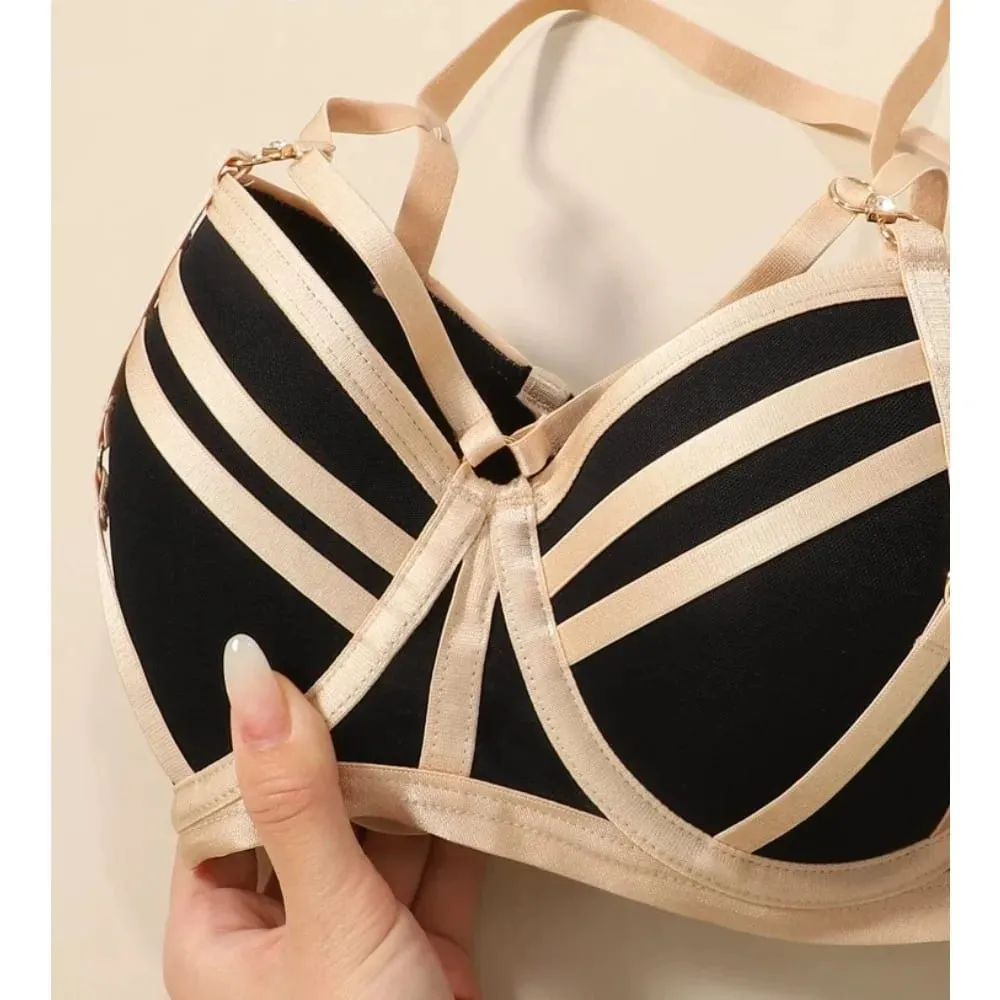 Women Sexy Round Manga Breast Bra Thick Cup Push Up Gather Bra Side Support Anti Sagging Plus Size Lingerie Underwear — image 4