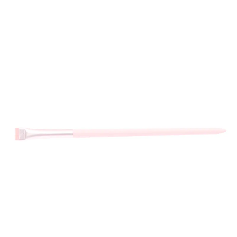 Pincéis profissionais de madeira para sombra, ângulo plano, maquiagem, ferramentas cosméticas, rosa, pincéis de maquiagem, sobrancelha plana, delineador — image 5