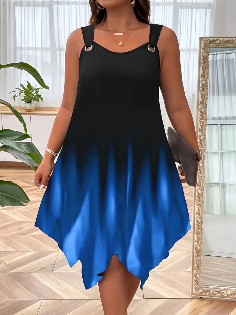 Chic Plus Size Women's Sundress with Stylish Strap Design for Effortless Summer Elegance